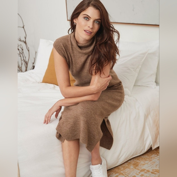 ๐ค RW&CO. Sleeveless Spongy Knit Midi Turtleneck Sweater Dress, M - Picture 9 of 11